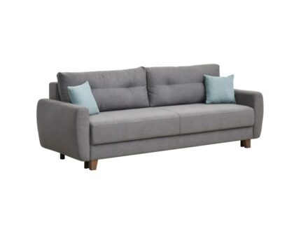 MM3053402 PERLA Τριθέσιος καναπές με κρεβάτι και αποθηκευτικό χώρο γκρι