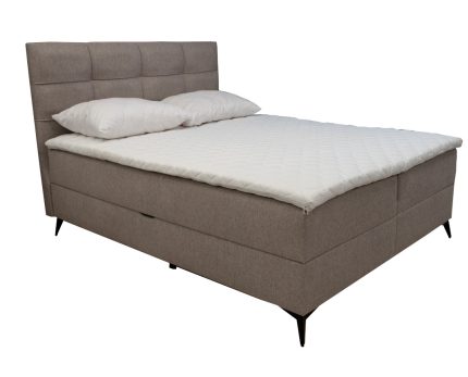 Κρεβάτι με στρώμα και αποθηκευτικό χώρο CM-Aris Μπεζ