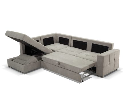 Γωνιακός καναπές Lisabon 3 στοιχείων με αποθηκευτικό και κρεβάτι Δεξιά φορά 270x222x95εκ.