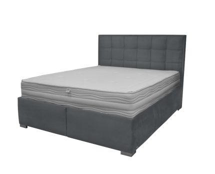 Κρεβάτι με αποθηκευτικό χώρο και σομιέ Cloud Γκρι 160x200